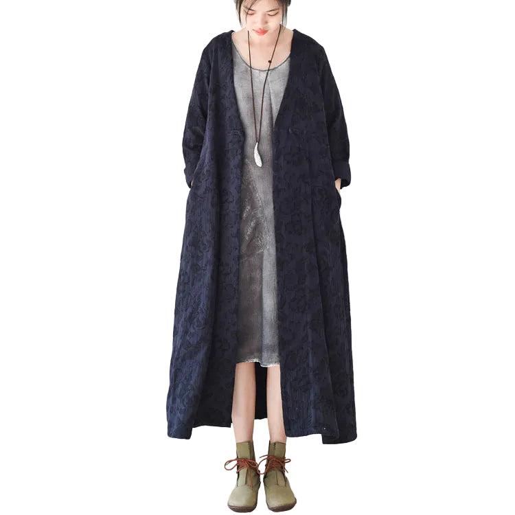 Women's Long Maxi Coat V Neck Casual Cardigan 0