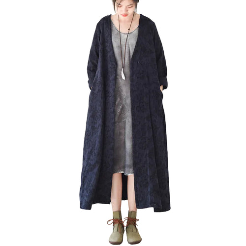 Women's Long Maxi Coat V Neck Casual Cardigan 0