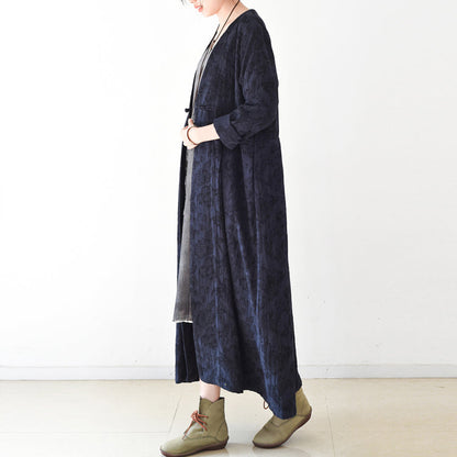 Women's Long Maxi Coat V Neck Casual Cardigan 2