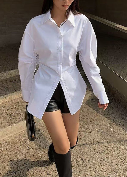 Women's Long Sleeve Blouse with Peter Pan Collar 0