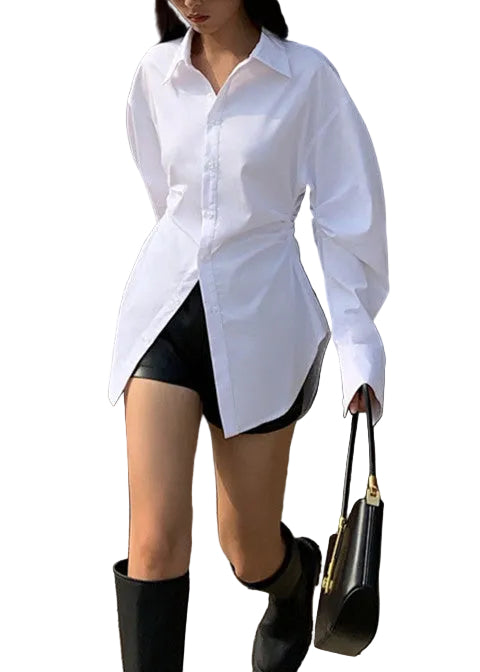 Women's Long Sleeve Blouse with Peter Pan Collar 1
