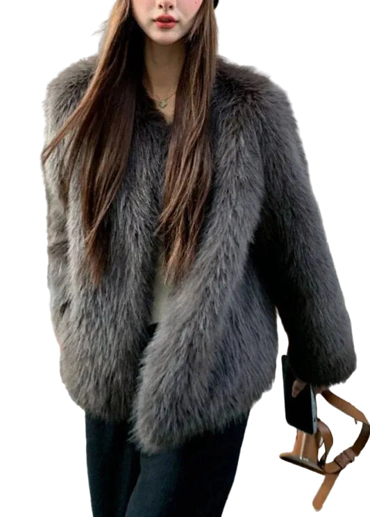 Women's Long Sleeve Coat V Neck Outerwear 0