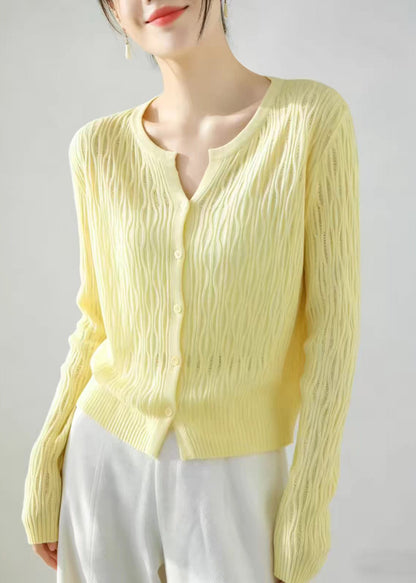 Women's Long Sleeve Cut Out Knit Cardigan 2