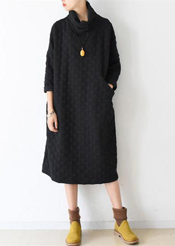 Women's Long Sleeve Dress High Neck Autumn Style 1