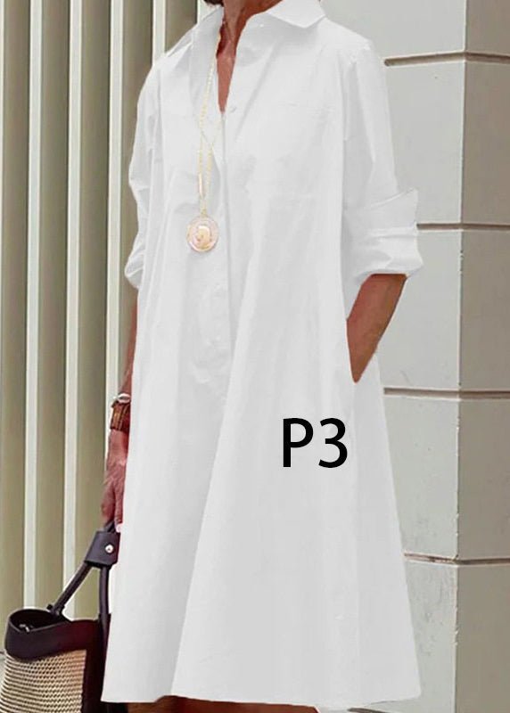 Women's Long Sleeve Dress Peter Pan Collar Polka Dot Print 2