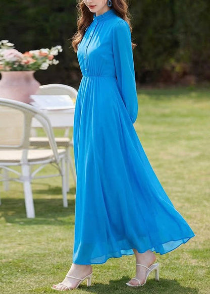 Women's Long Sleeve Dress Ruffled Patchwork Style 2