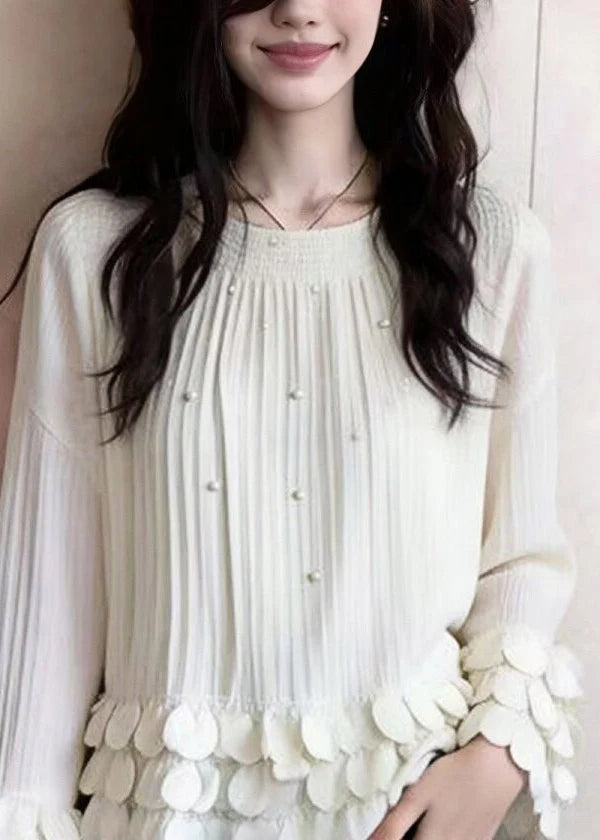 Women's Long Sleeve Patchwork Top O-Neck 1