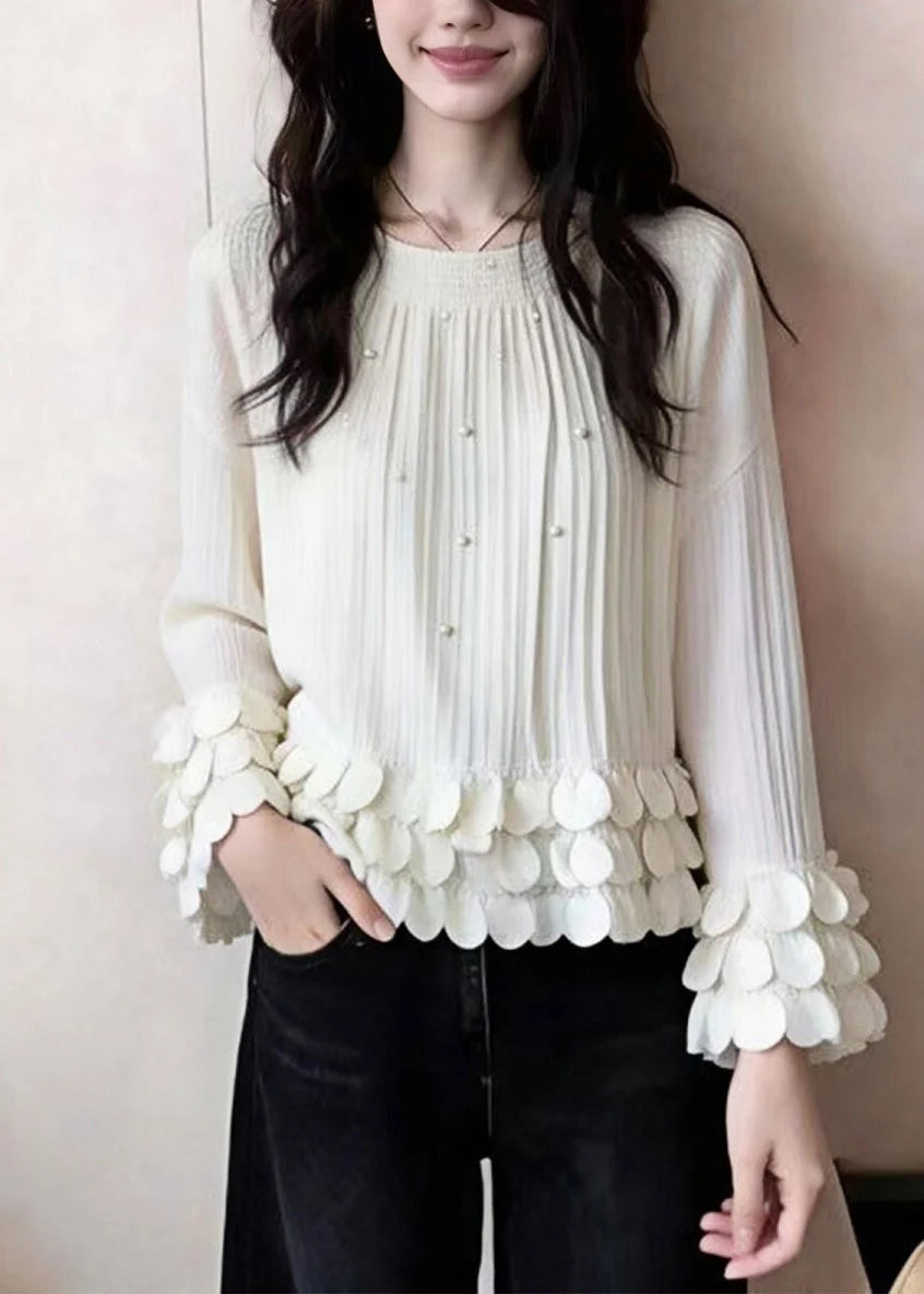 Women's Long Sleeve Patchwork Top O-Neck 2