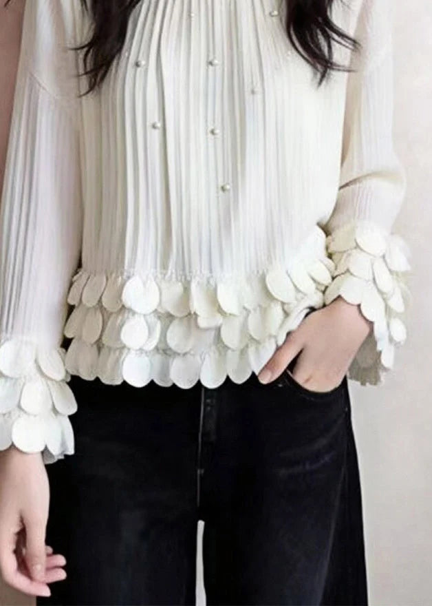 Women's Long Sleeve Patchwork Top O-Neck 3