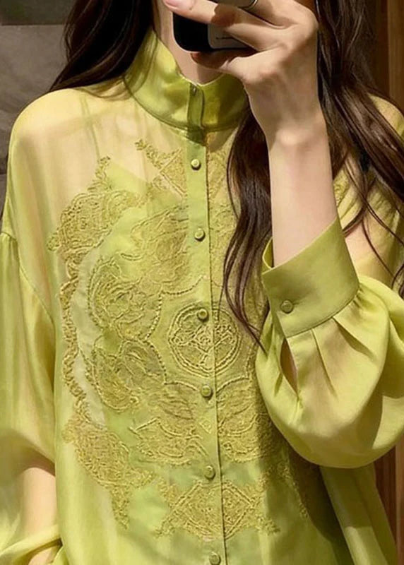 Women's Long Sleeve Shirt Embroidered 1