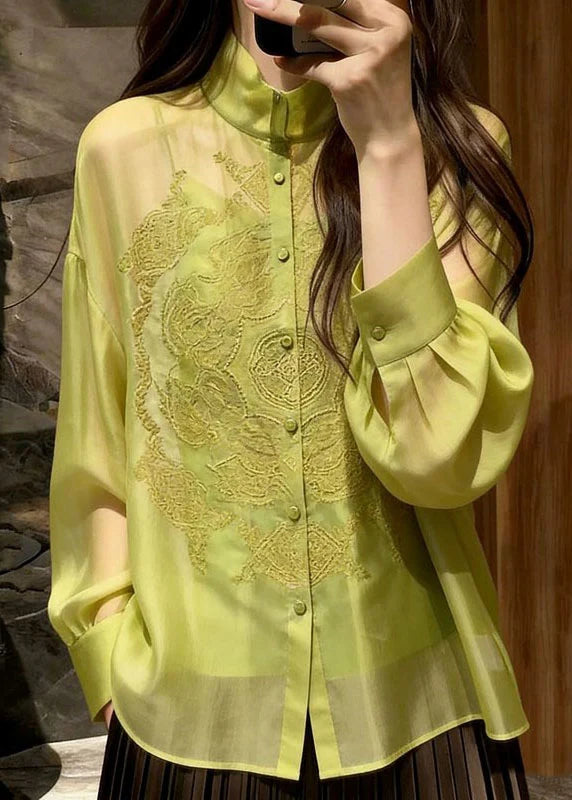 Women's Long Sleeve Shirt Embroidered 4