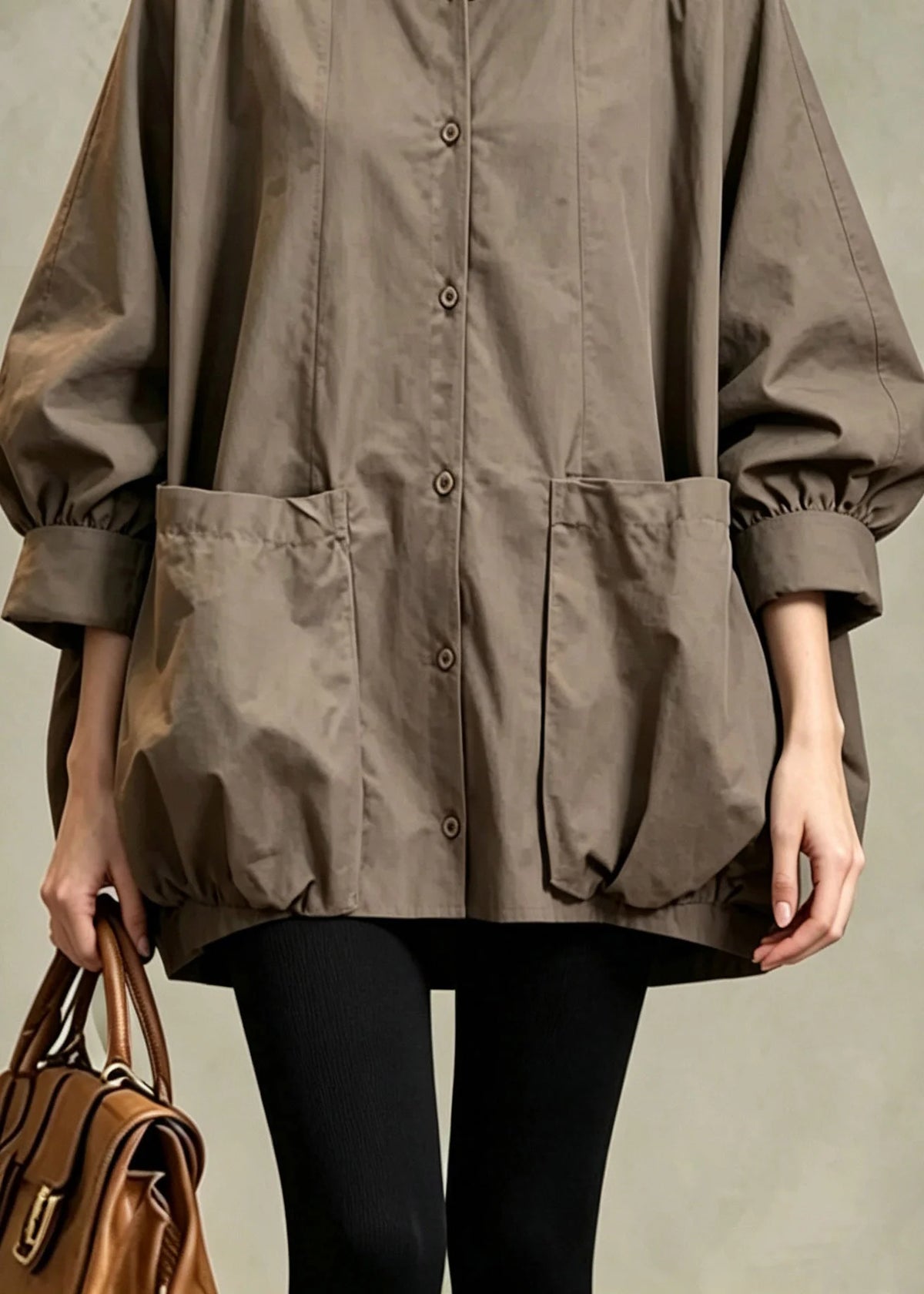 Women's Long Sleeve Shirt O-Neck with Pockets Casual 3