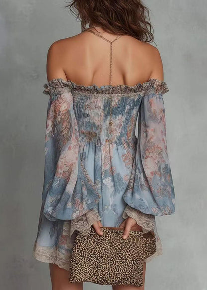 Women's Long Sleeve Shirt Patchwork Lace Design 2