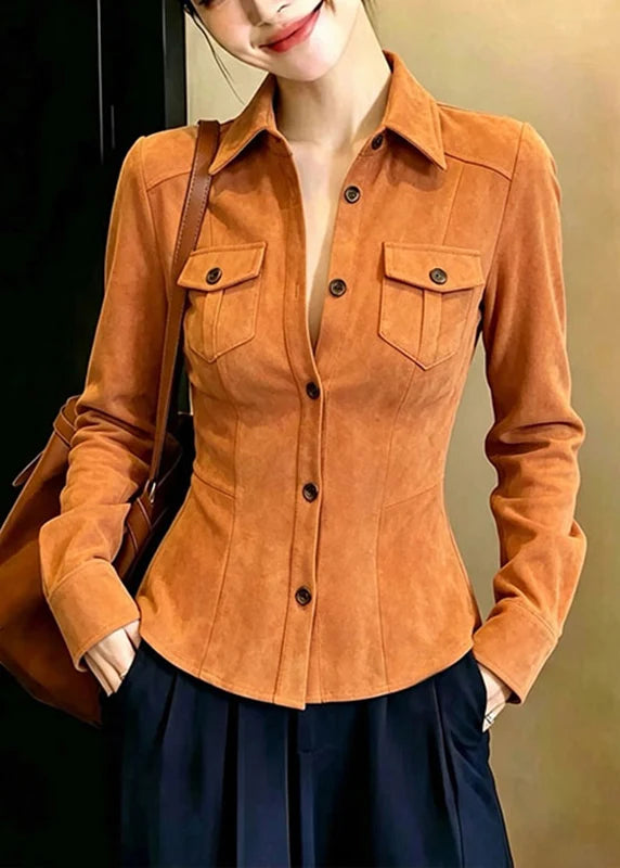 Women's Long Sleeve Shirt Peter Pan Collar 0