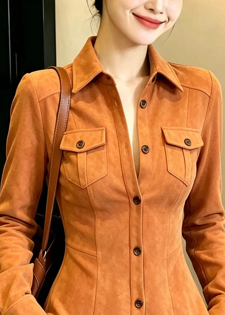 Women's Long Sleeve Shirt Peter Pan Collar 3