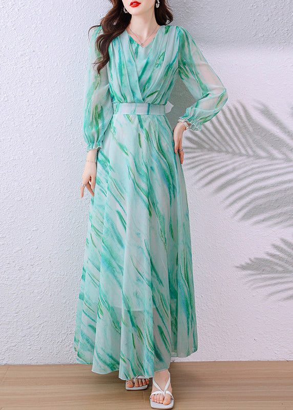 Women's Long Tunic Dress V Neck Fall Style 1
