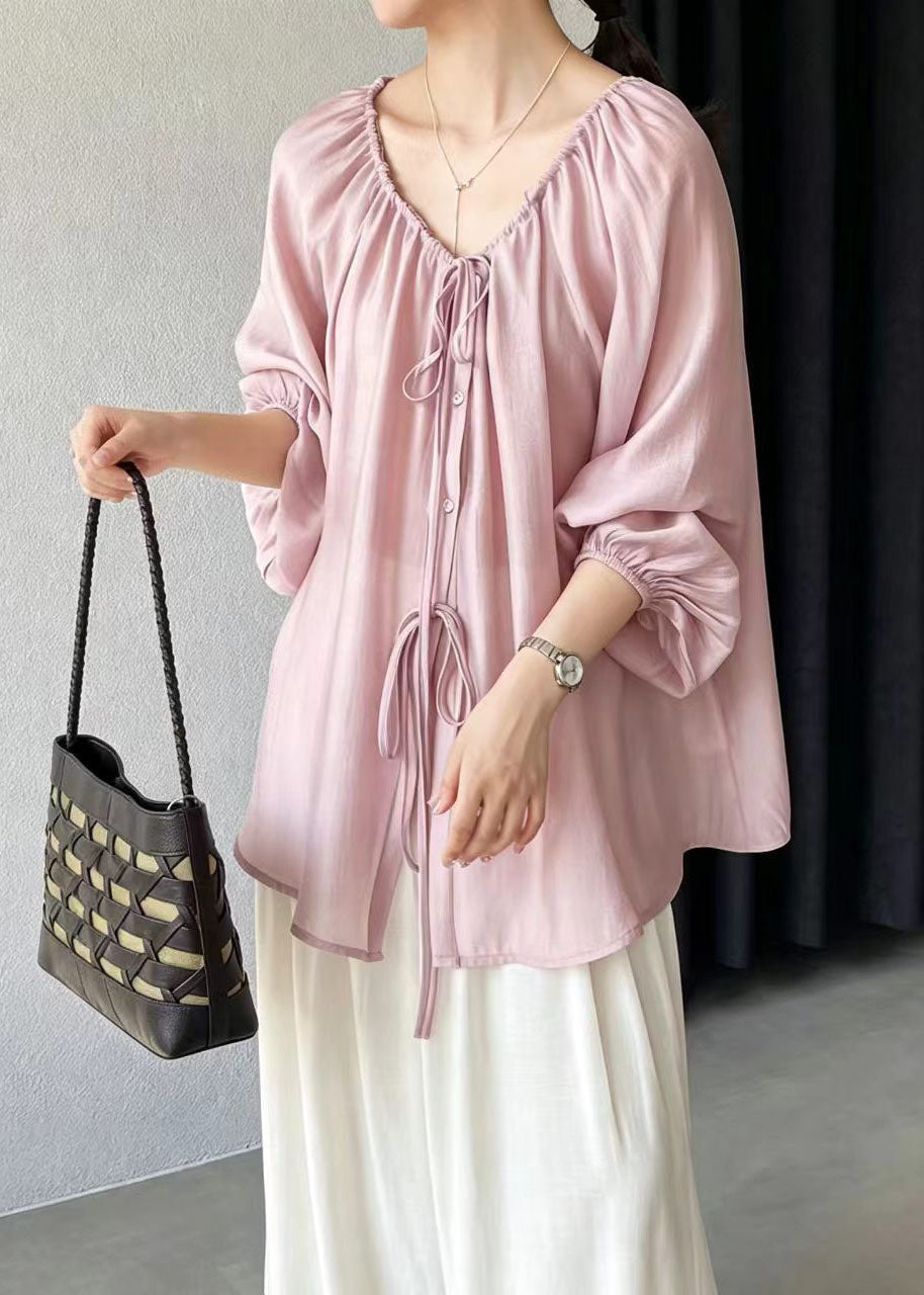 Women's Loose Drawstring Shirt Summer Style 1