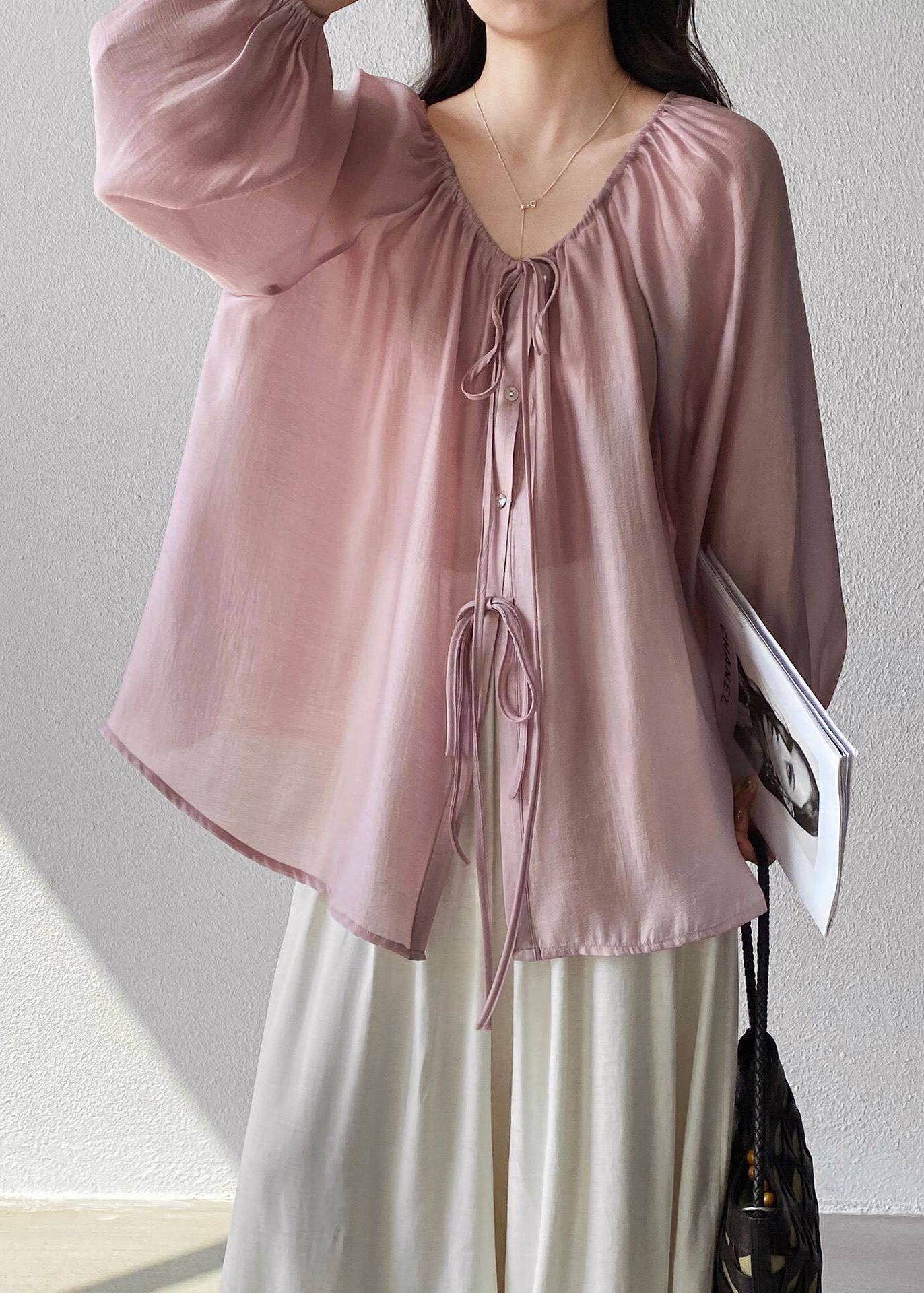 Women's Loose Drawstring Shirt Summer Style 2