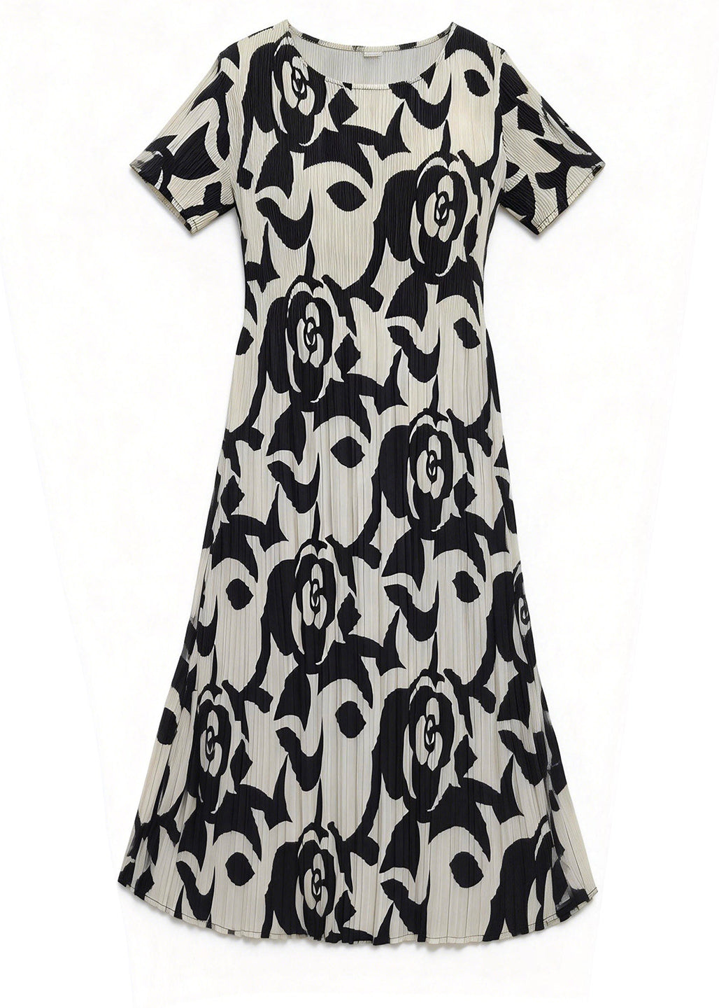 Women's Loose Dress Printed O Neck Summer Style 4