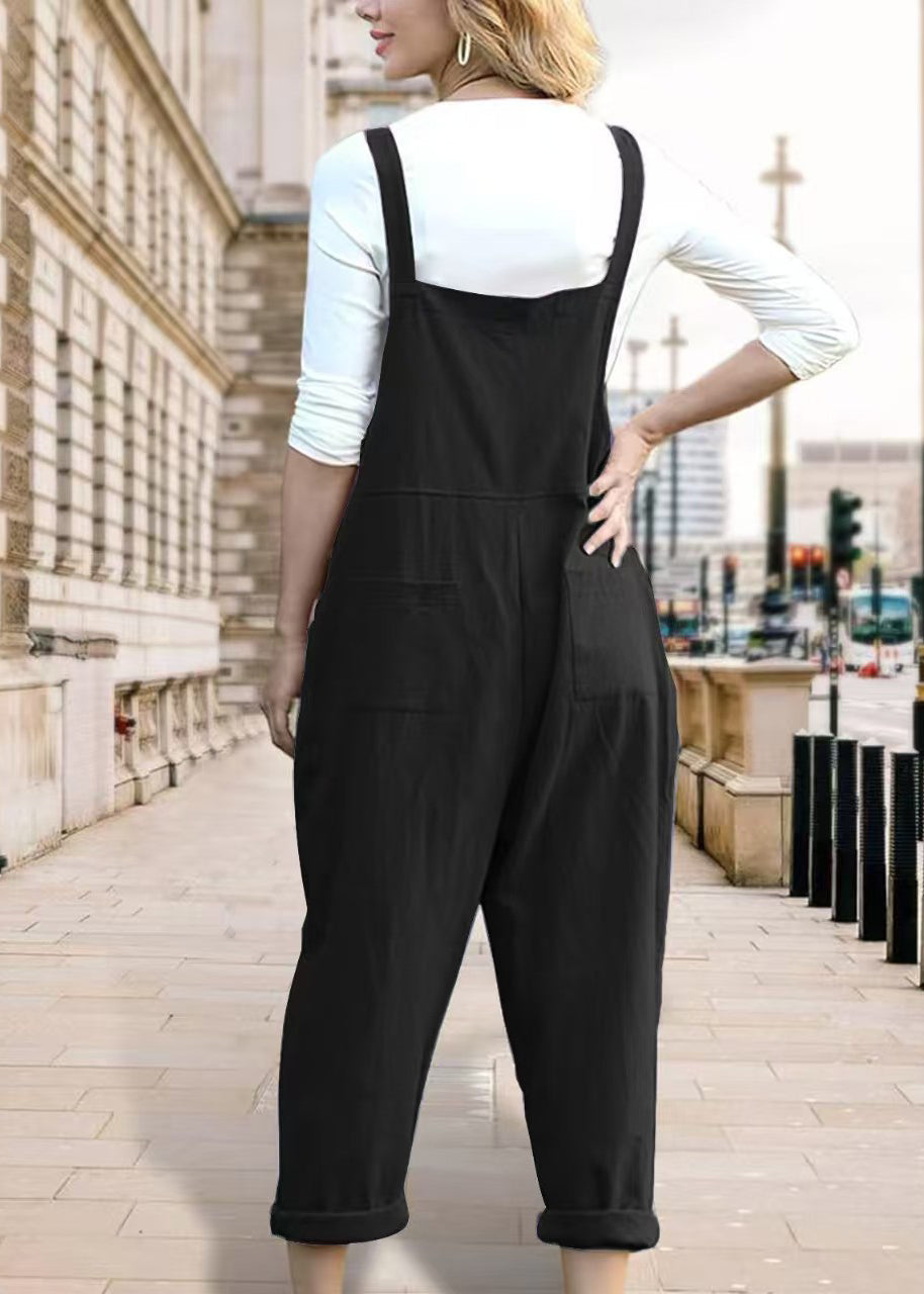 Women's Loose Overalls Jumpsuit with Pockets Summer Style 4