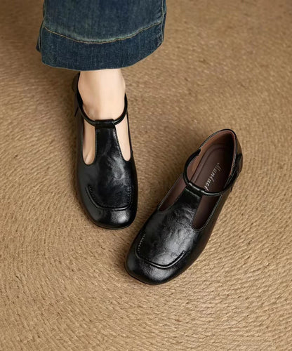 Women's Low Heel T-Strap Shoes Classic Style 2