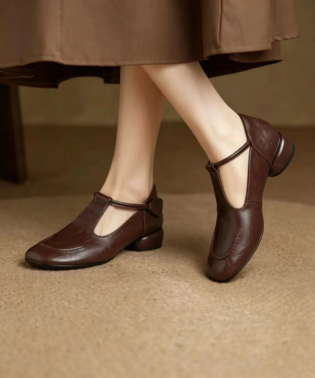 Women's Mary Jane Shoes Low Heel Vintage Style 3
