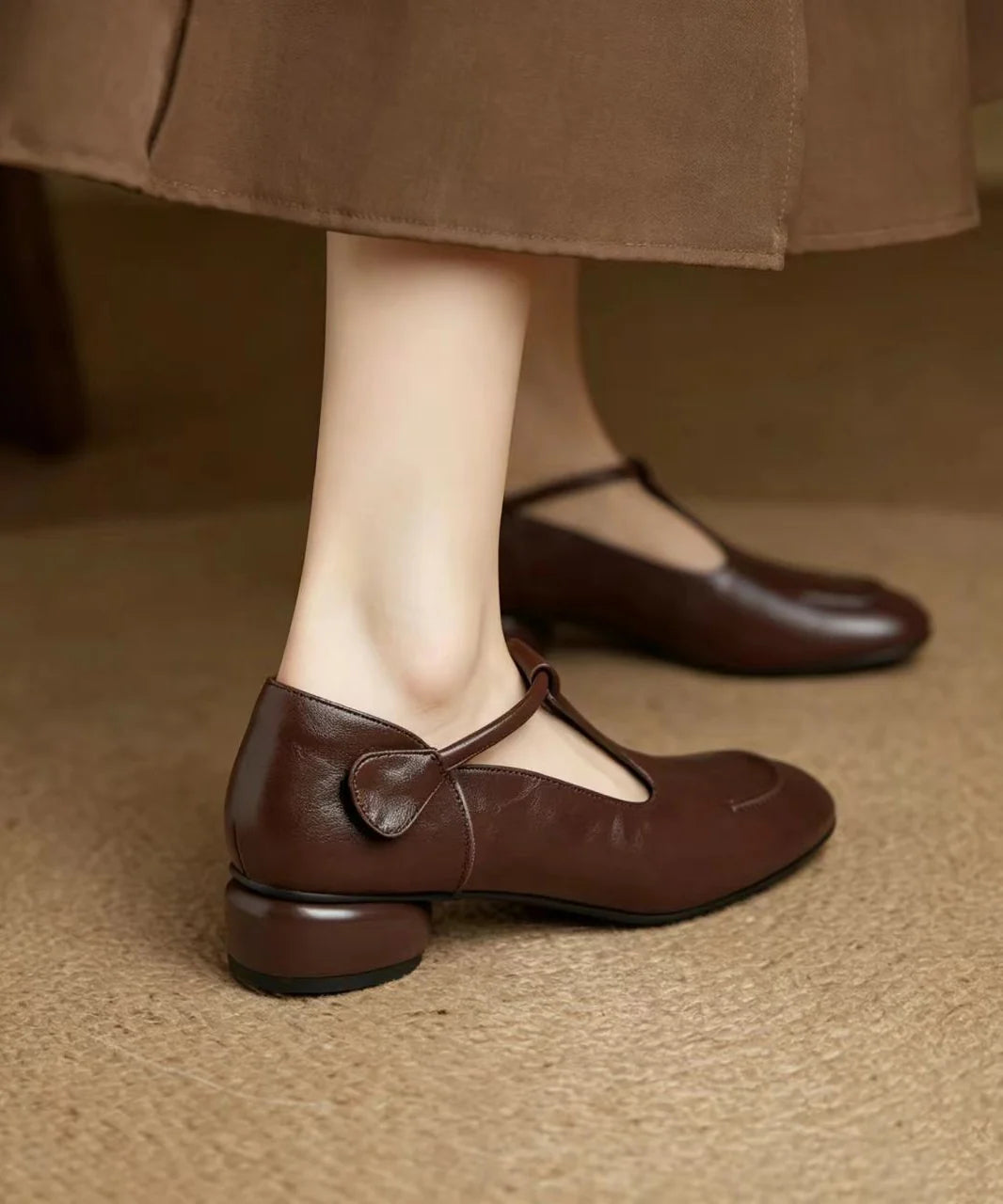 Women's Mary Jane Shoes Low Heel Vintage Style 4