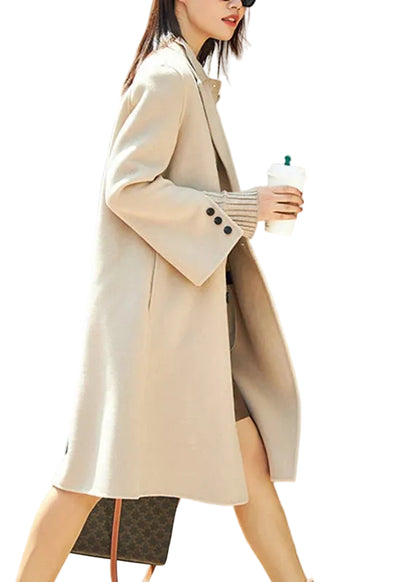 Women's Maxi Coat Notched Collar Fall Style 0
