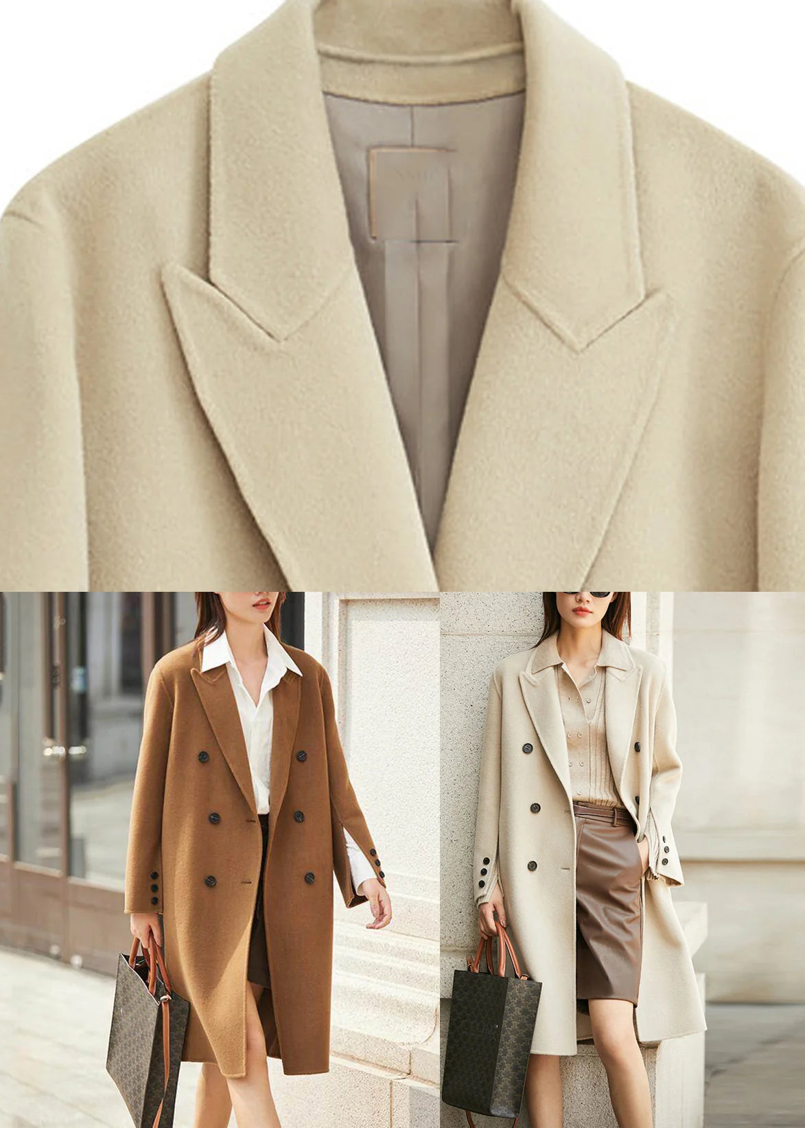 Women's Maxi Coat Notched Collar Fall Style 4