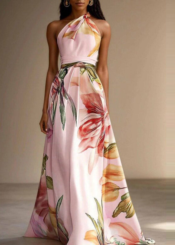 Women's Maxi Dress Asymmetrical Print Summer Style 2
