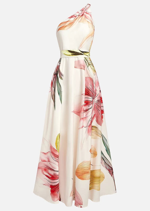 Women's Maxi Dress Asymmetrical Print Summer Style 4