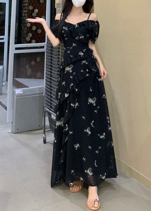 Women's Maxi Dress Bohemian Ruffled Print 4