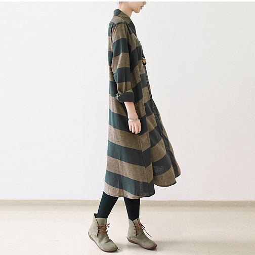 Women's Maxi Dress Casual Striped Caftan 1