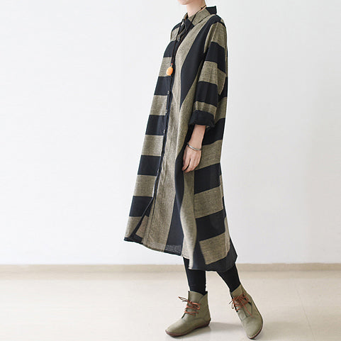 Women's Maxi Dress Casual Striped Caftan 2