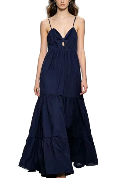 Women's Maxi Dress Fitted Patchwork Sleeveless 0