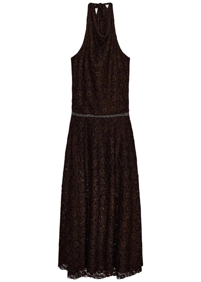 Women's Maxi Dress Halter Backless Lace Style 4
