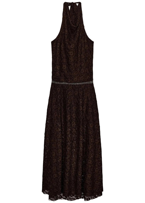 Women's Maxi Dress Halter Backless Lace Style 4