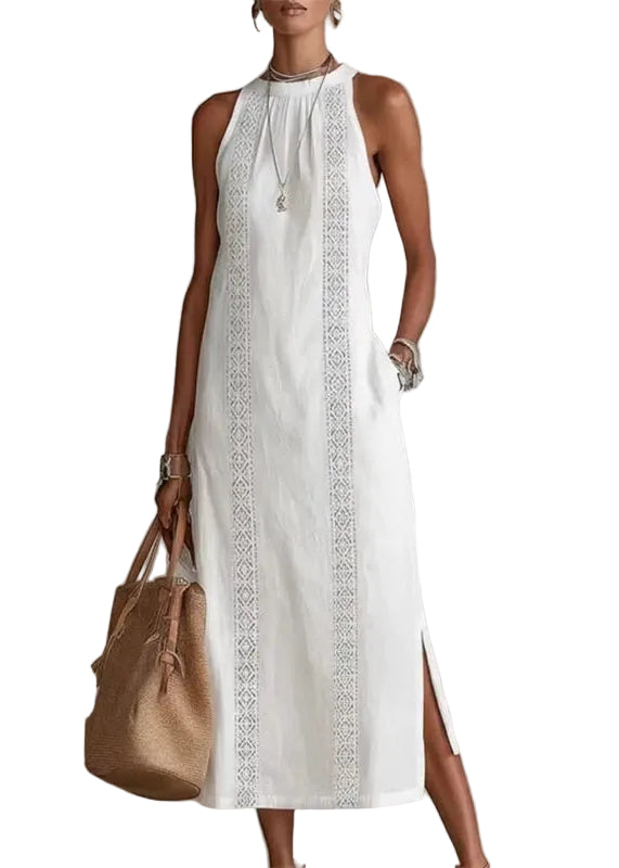 Women's Maxi Dress Loose Fit Side Open Summer Style 0