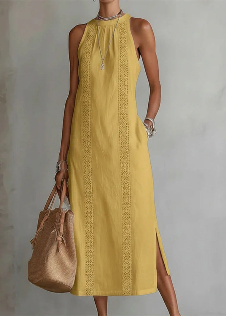 Women's Maxi Dress Loose Fit Side Open Summer Style 1