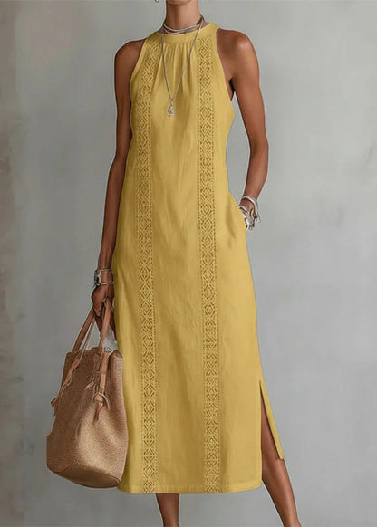 Women's Maxi Dress Loose Fit Side Open Summer Style 1