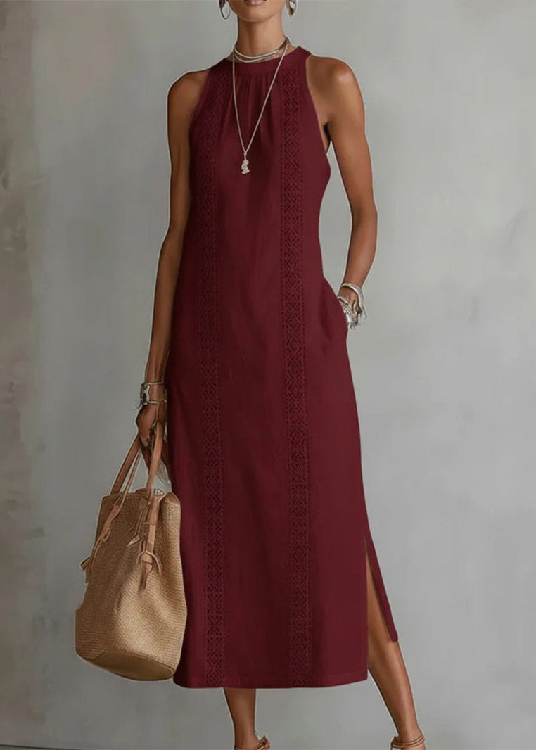 Women's Maxi Dress Loose Fit Side Open Summer Style 2