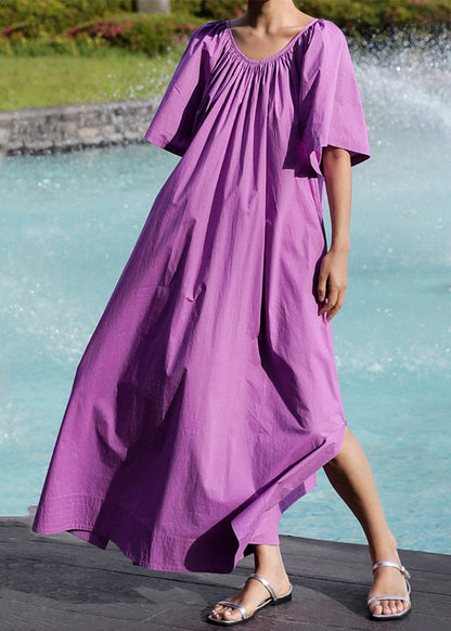 Women's Maxi Dress Loose Fit Side Open Summer Style 2