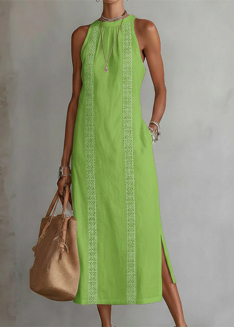 Women's Maxi Dress Loose Fit Side Open Summer Style 3