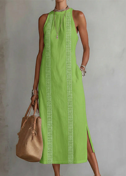 Women's Maxi Dress Loose Fit Side Open Summer Style 3