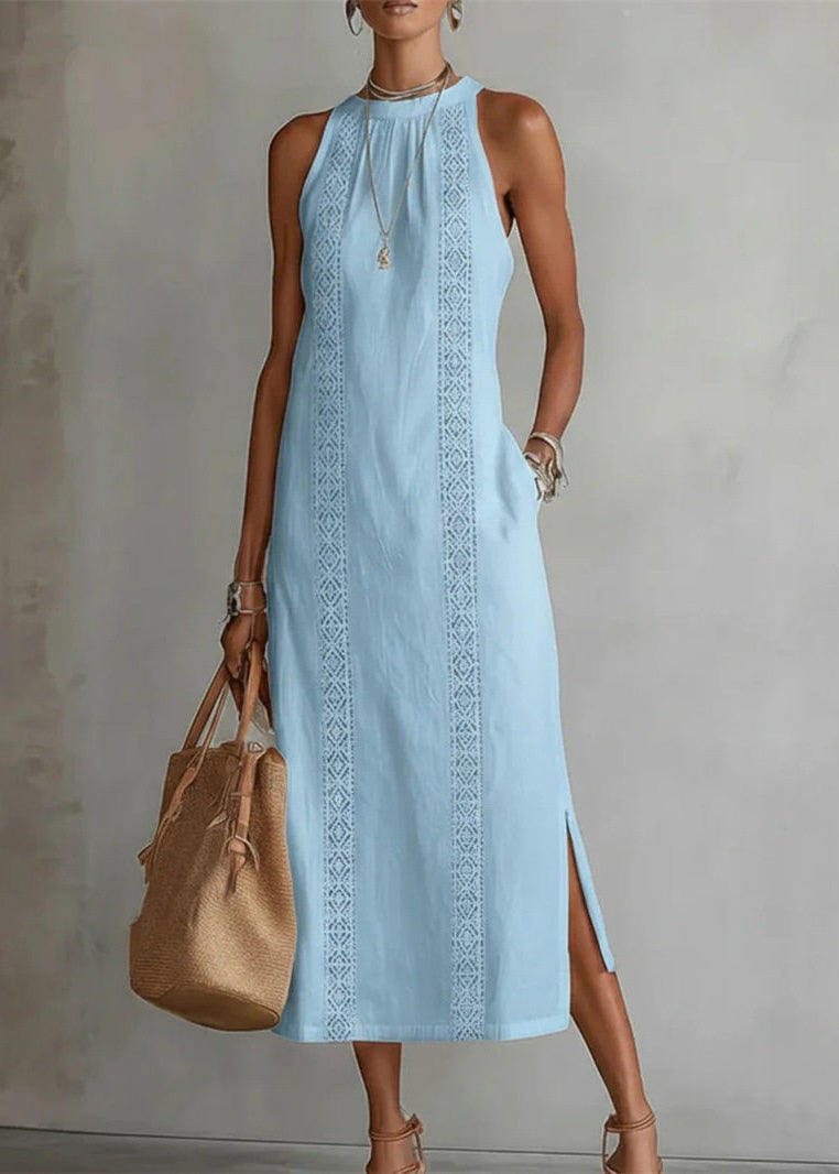 Women's Maxi Dress Loose Fit Side Open Summer Style 4