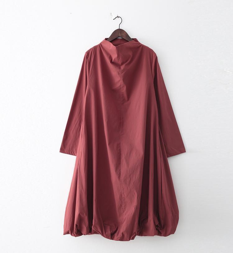 Women's Maxi Dress Oversized High Neck Caftan Style 3