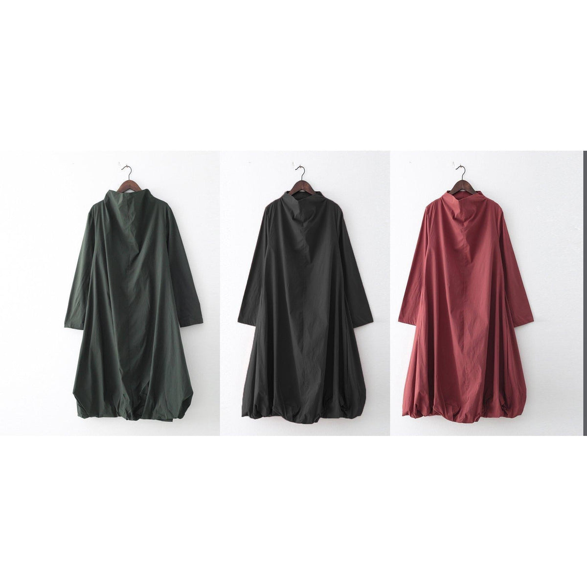 Women's Maxi Dress Oversized High Neck Caftan Style 4