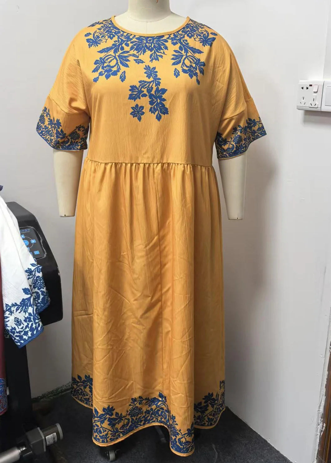 Women's Maxi Dress Patchwork O-Neck Summer Style 3
