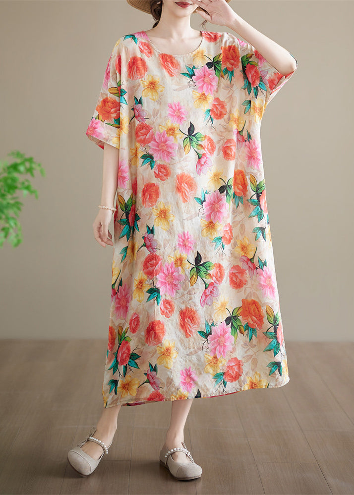 Women's Maxi Dress Patchwork Print Plus Size Summer Style 1