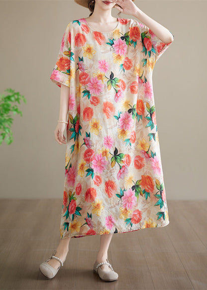 Women's Maxi Dress Patchwork Print Plus Size Summer Style 1